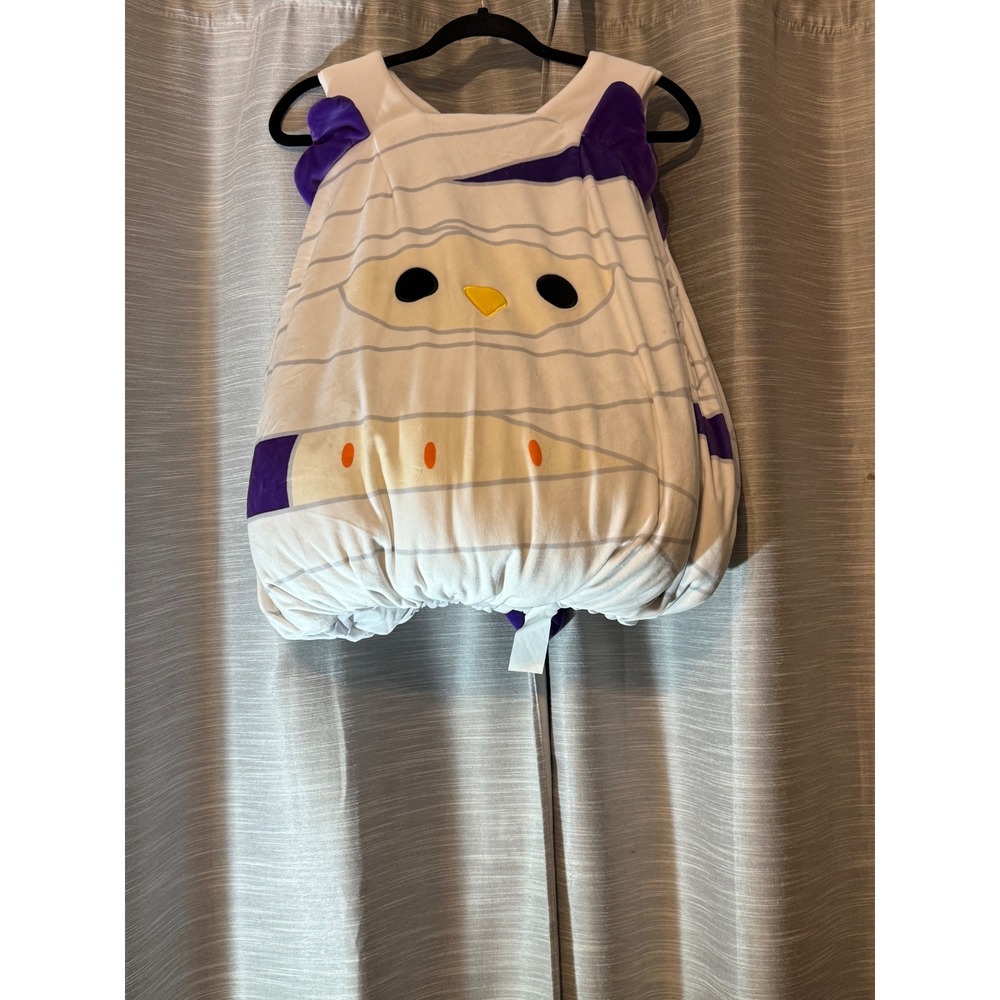 Squishmallows Holly the Owl Mummy Halloween Kid's Costume White Purple Plush EUC